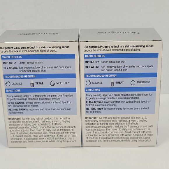 Neutrogena Rapid Wrinkle Repair Retinol Pro+.5% Power Serum 1 FL OZ Set of 2 NIB - Picture 2 of 5